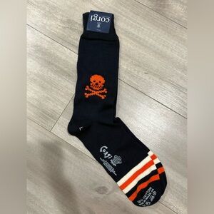 🆕 Corgi Skull Design Navy and Orange Socks